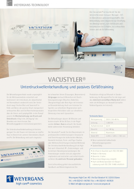 Vacustyler datasheet